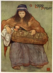 Una madre lapona y su hijo, 1905